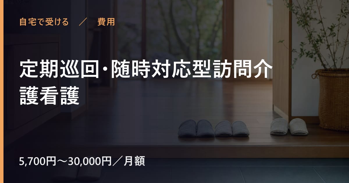 定期巡回・随時対応型訪問介護看護の費用はいくら？自己負担の目安と対象者